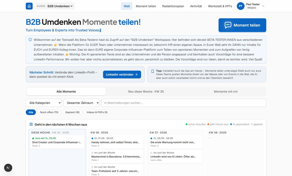 Die Wall von B2B Umdenken